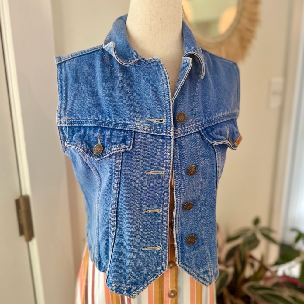Vintage Jordache Denim Vest Size Large Youth, XS Womens